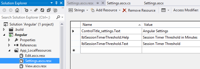 Settings.ascx.resx for our SessionTimer Threshold value in the Angular module settings form