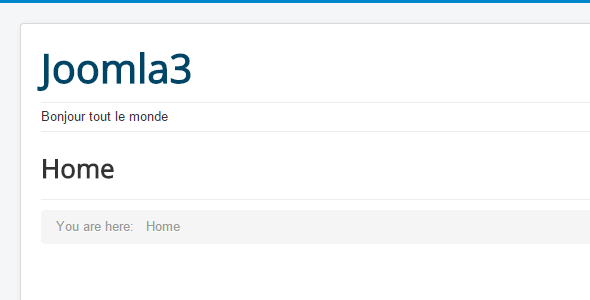 Joomla3 Home page with Hello World module