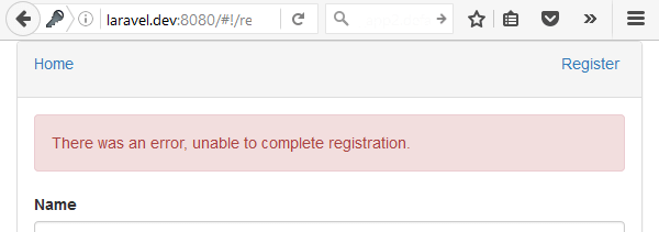 Laravel JWT Auth Vuejs User Registration Form Error