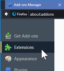 Add-ons Manager