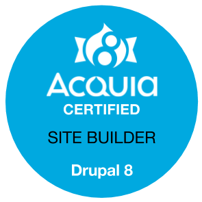 Acquia Certified Site Builder - Drupal 8 Badge