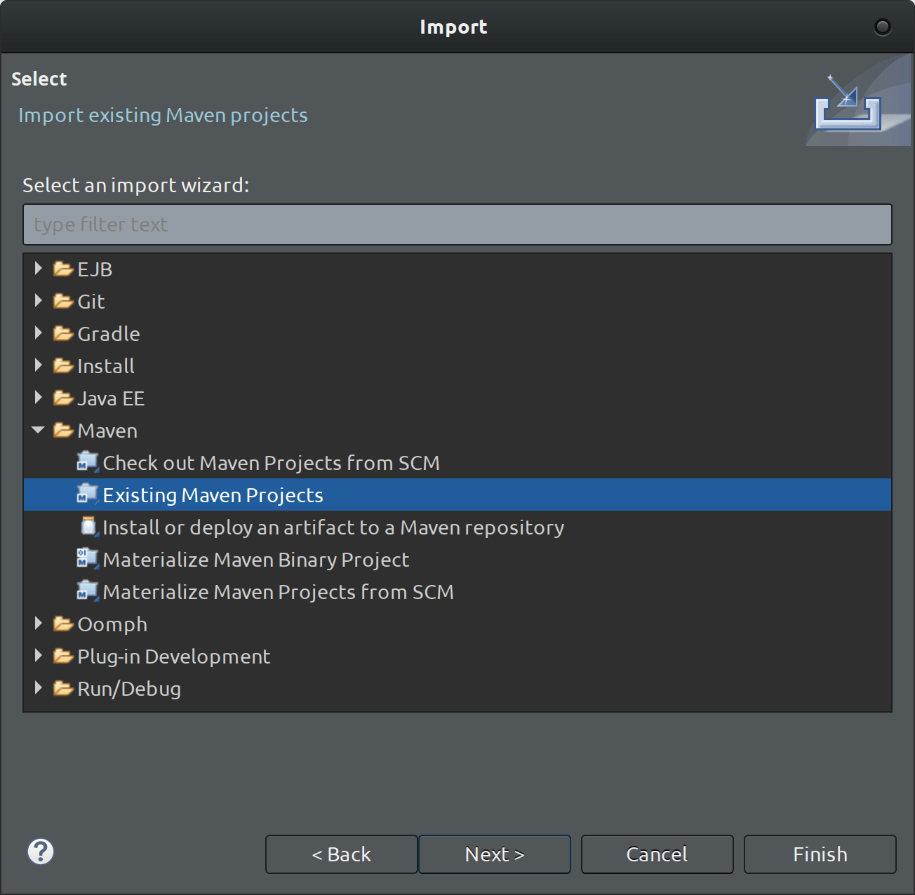 Eclipse Menu - Window > Show > View > Navigator