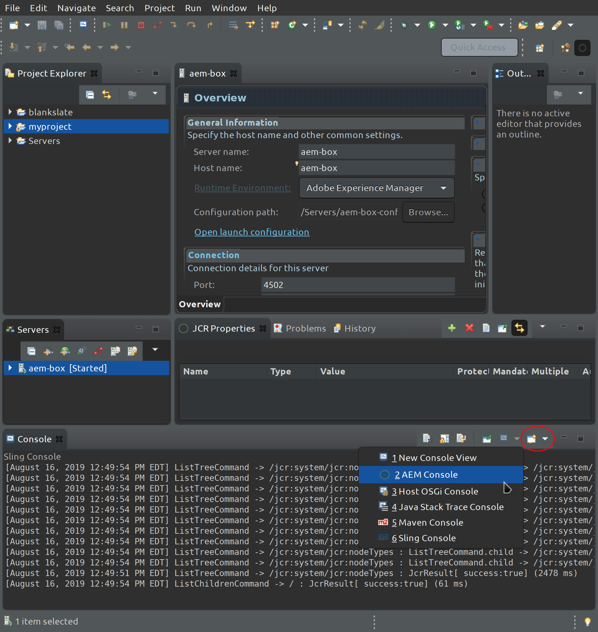 Eclipse Menu - Window > Show > View > Navigator