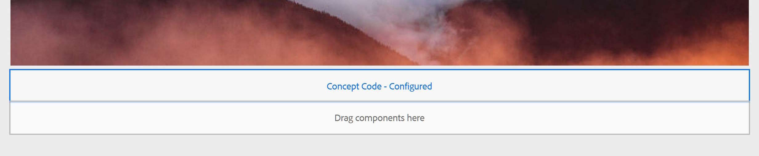 AEM Concept Code component parsys configured