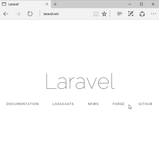 Laravel 5.3 Default Screen